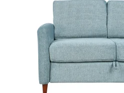 Clearance Sofa dla 2 osób MARE Niebieski ze schowkiem Sofy Tapicerowane|Sofy Dwuosobowe