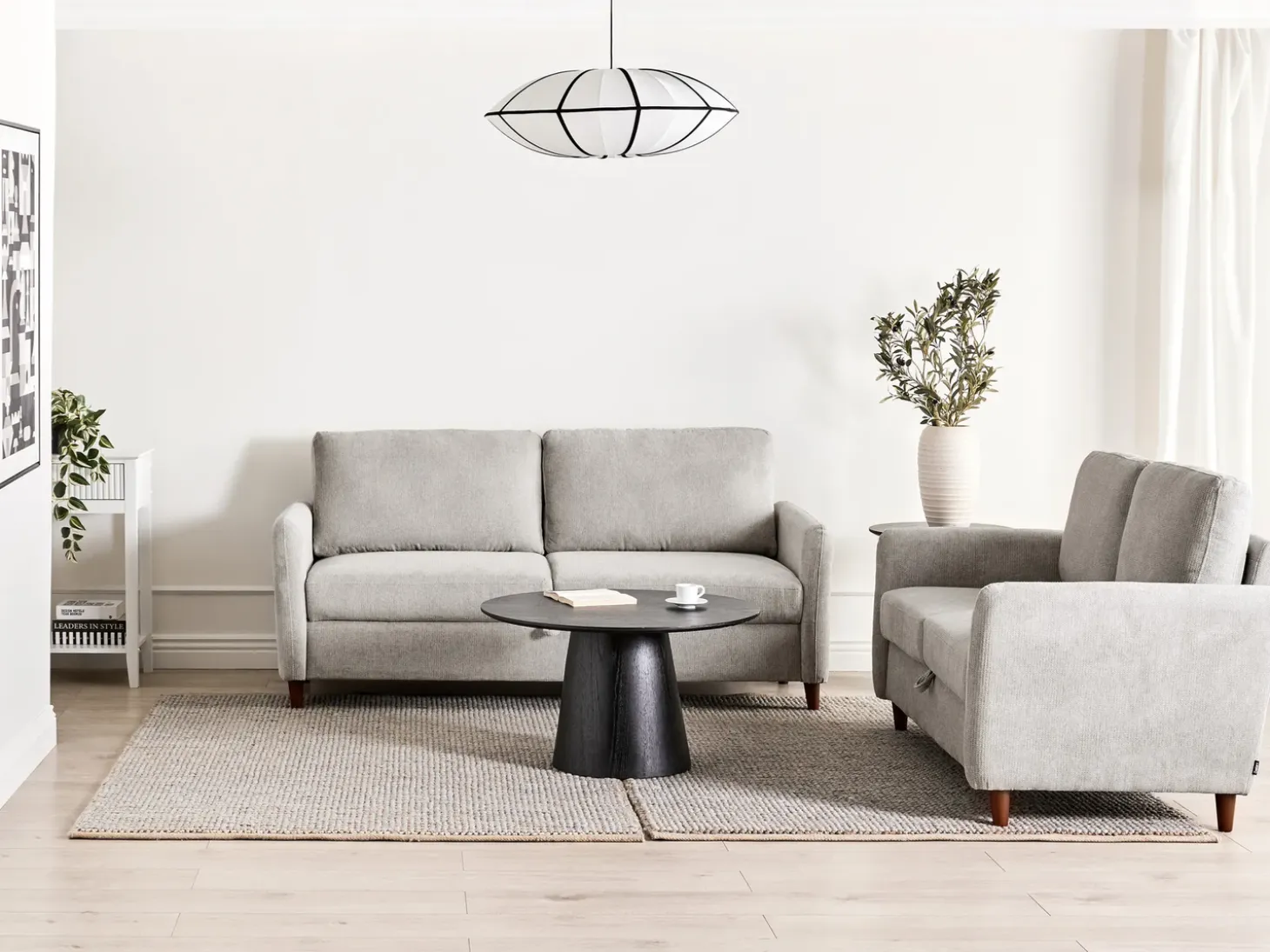 Discount Sofa dla 2 osób MARE Szary Sofy Tapicerowane|Sofy Dwuosobowe