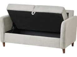 Discount Sofa dla 2 osób MARE Szary Sofy Tapicerowane|Sofy Dwuosobowe
