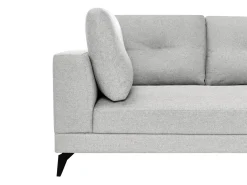 Clearance Sofa dla 4 osób MARUM Len syntetyczny Szary Sofy Tapicerowane|Wszystkie Sofy