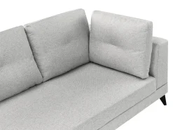 Clearance Sofa dla 4 osób MARUM Len syntetyczny Szary Sofy Tapicerowane|Wszystkie Sofy