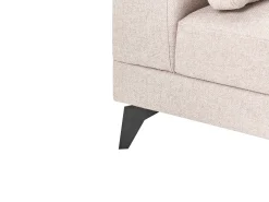 Sale Sofa dla 4 osób MARUM Len syntetyczny Jasnobeżowy Sofy Tapicerowane|Wszystkie Sofy