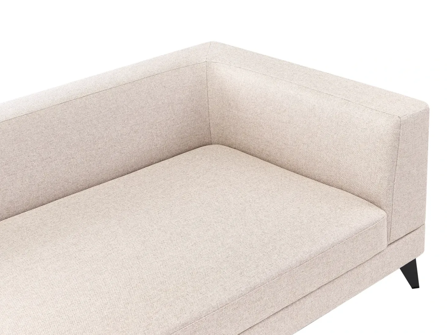 Sale Sofa dla 4 osób MARUM Len syntetyczny Jasnobeżowy Sofy Tapicerowane|Wszystkie Sofy