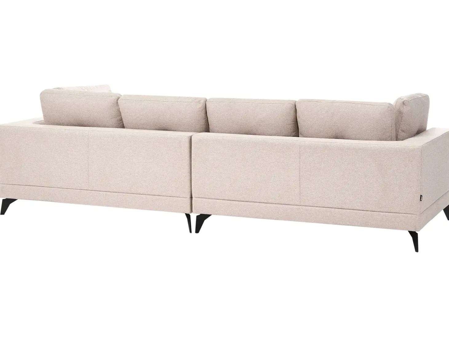 Sale Sofa dla 4 osób MARUM Len syntetyczny Jasnobeżowy Sofy Tapicerowane|Wszystkie Sofy