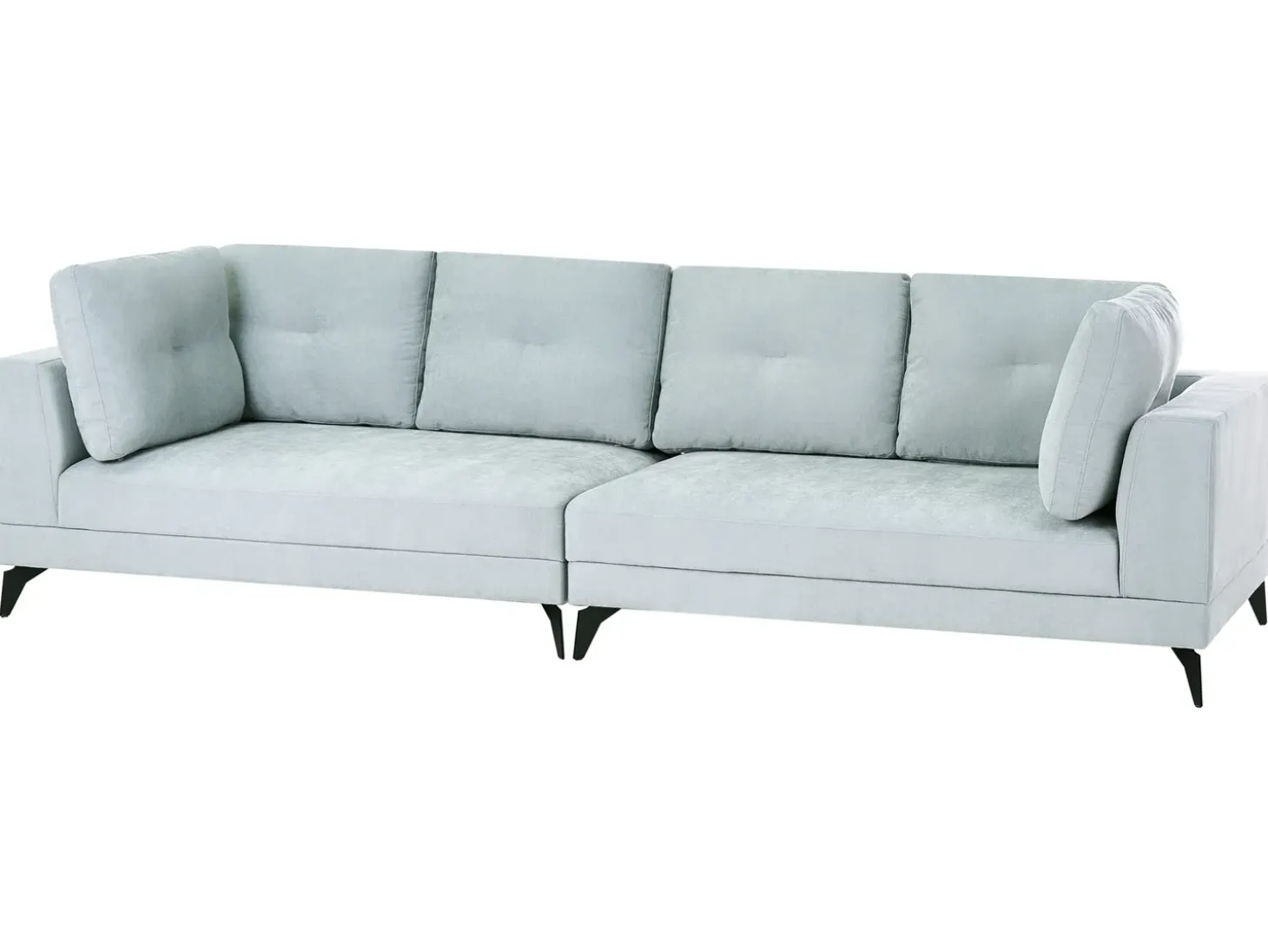 New Sofa dla 4 osób MARUM Len syntetyczny Błękitny Sofy Tapicerowane|Wszystkie Sofy