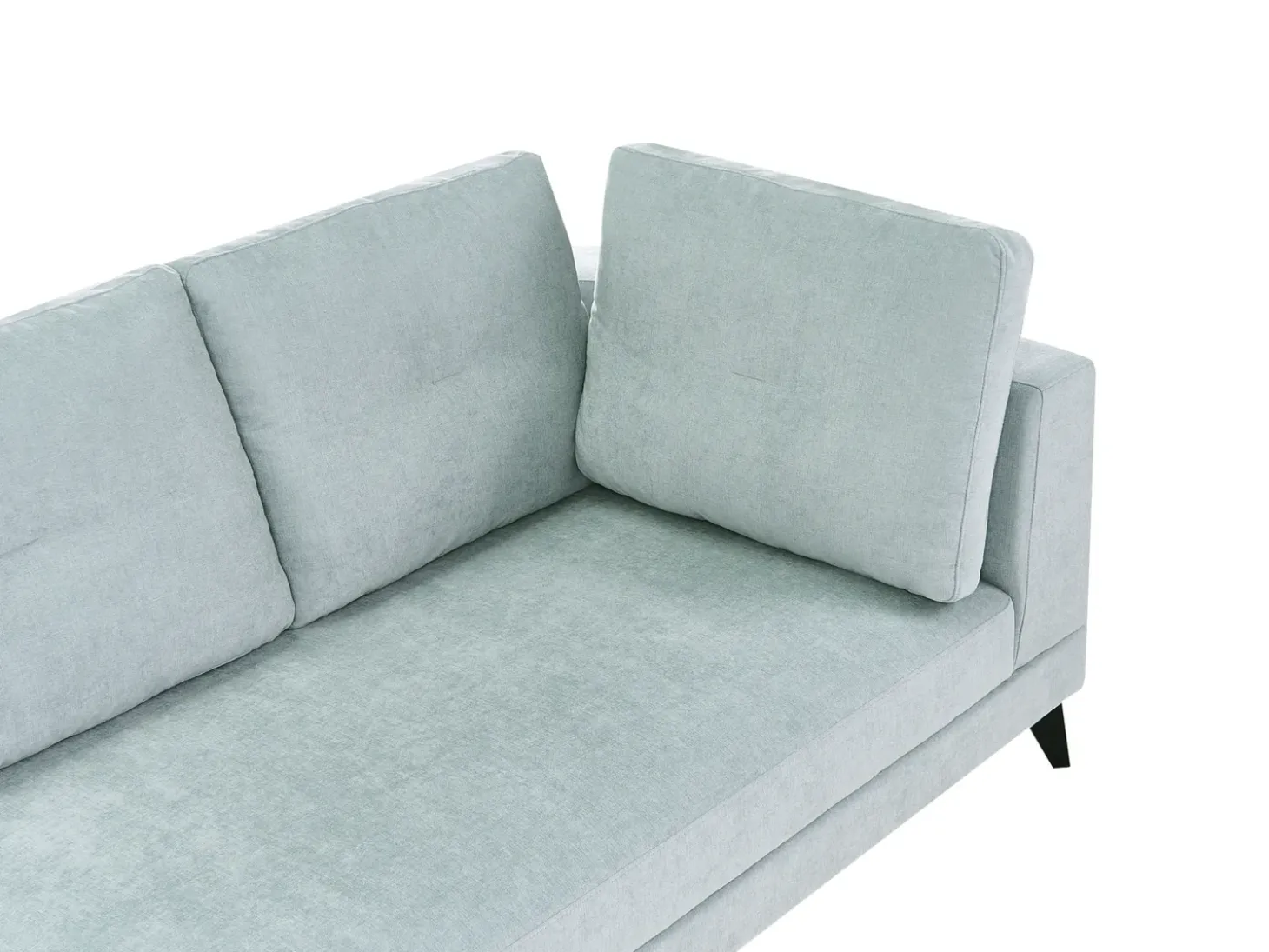 New Sofa dla 4 osób MARUM Len syntetyczny Błękitny Sofy Tapicerowane|Wszystkie Sofy