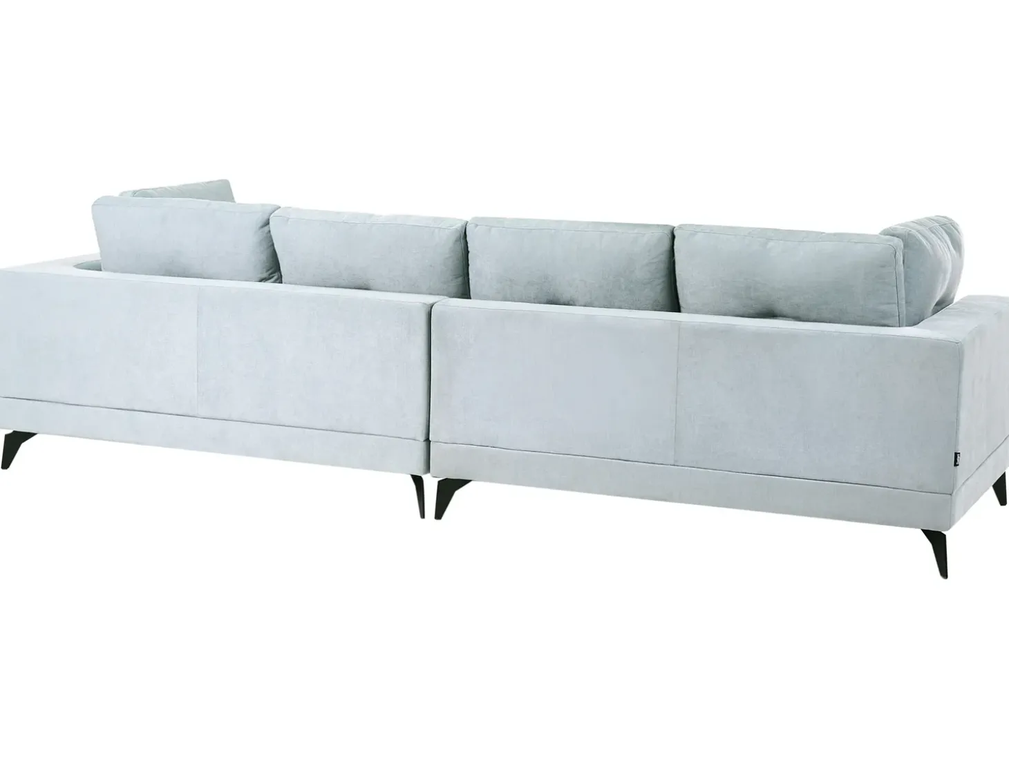 New Sofa dla 4 osób MARUM Len syntetyczny Błękitny Sofy Tapicerowane|Wszystkie Sofy