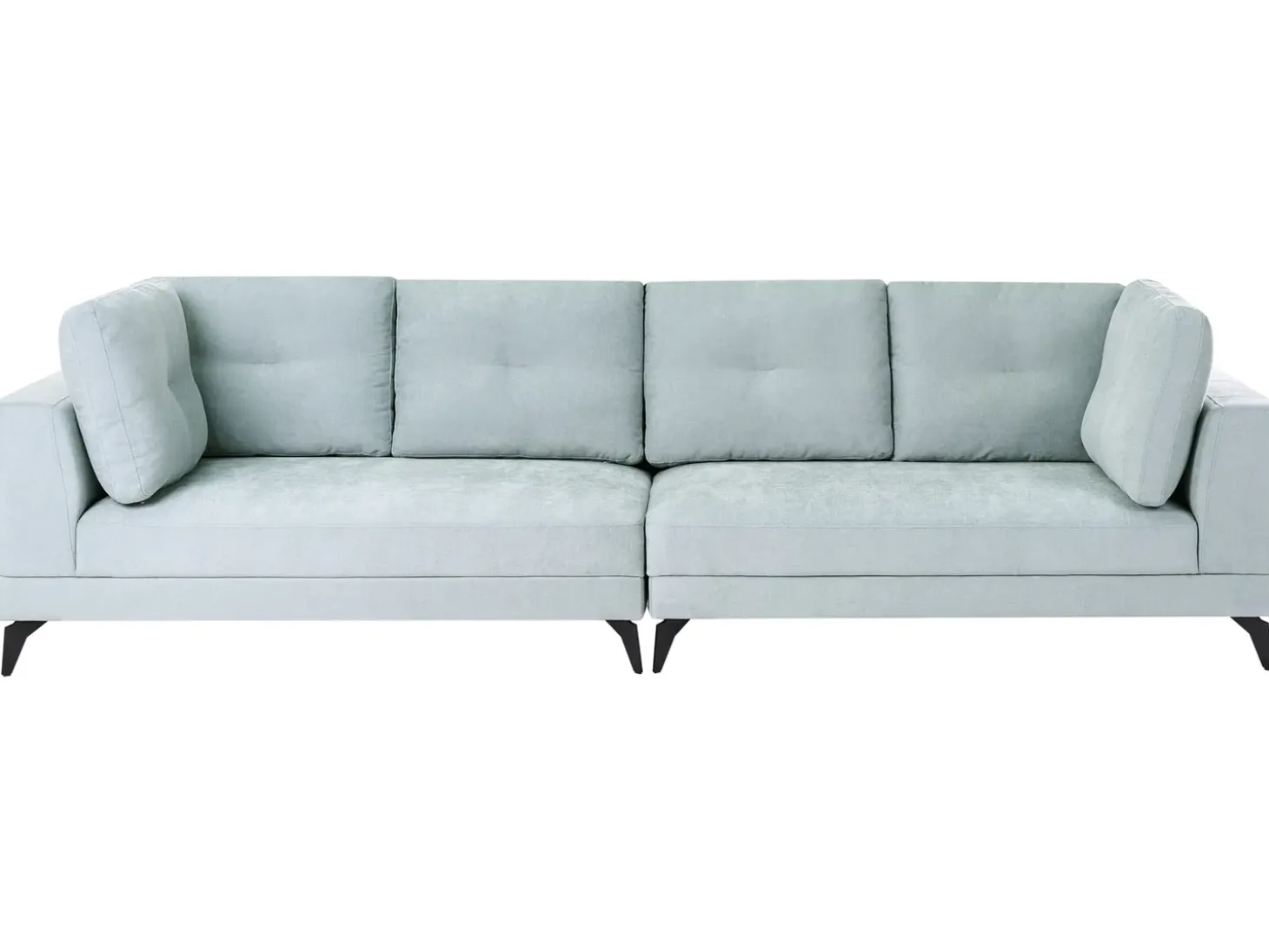 New Sofa dla 4 osób MARUM Len syntetyczny Błękitny Sofy Tapicerowane|Wszystkie Sofy