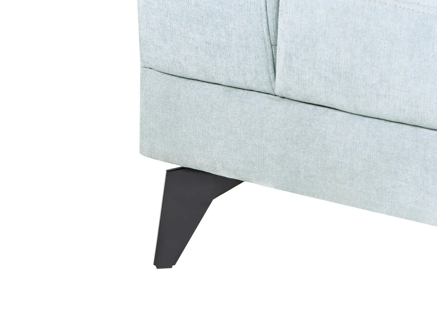 New Sofa dla 4 osób MARUM Len syntetyczny Błękitny Sofy Tapicerowane|Wszystkie Sofy