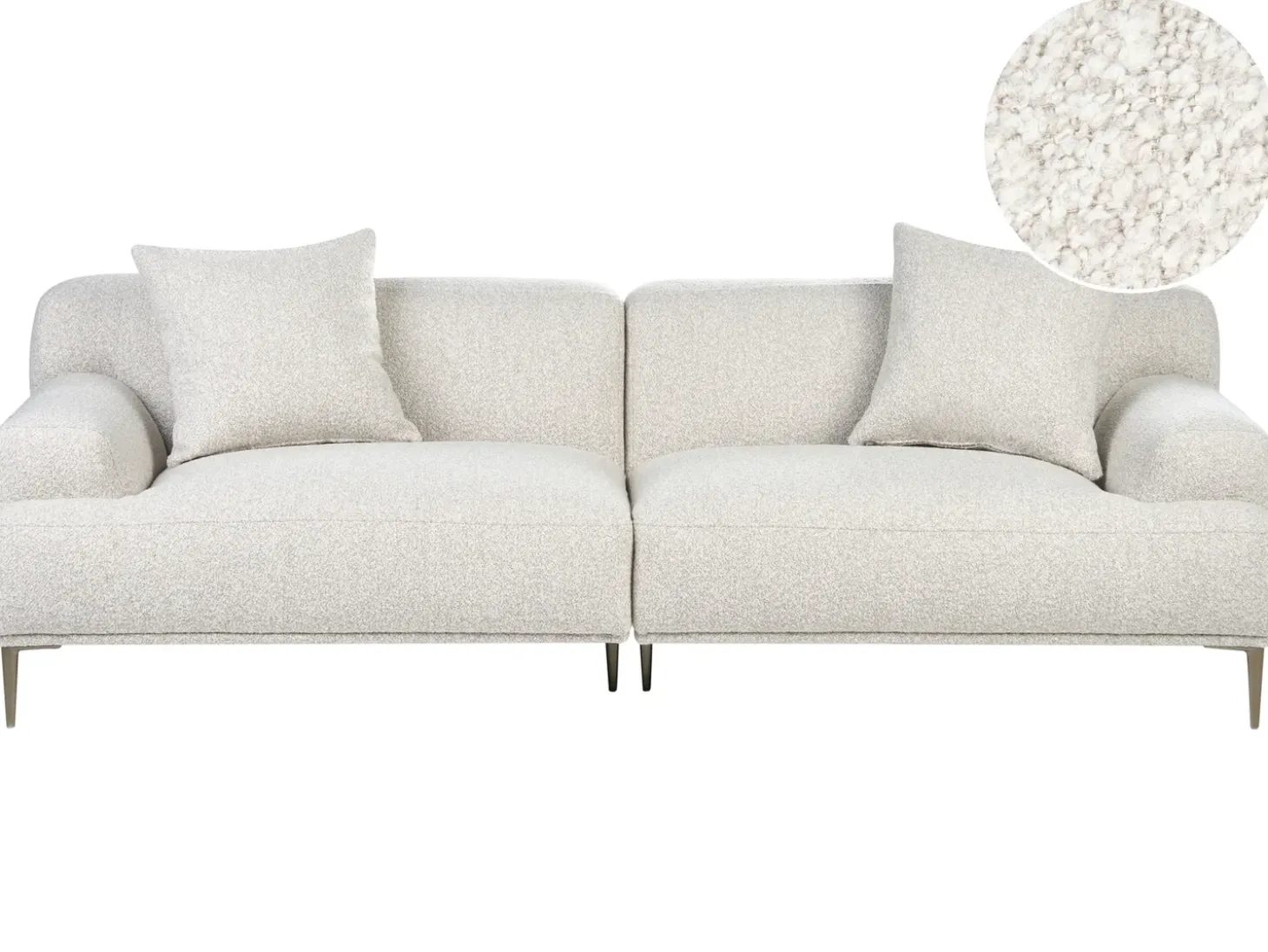 Discount Sofa dla 3 osób MATILA Boucle Złamana biel Sofy Tapicerowane|Wszystkie Sofy