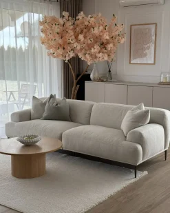 Best Sofa dla 3 osób MATILA Jasnobeżowy Sofy Tapicerowane|Wszystkie Sofy