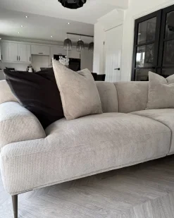Best Sofa dla 3 osób MATILA Jasnoszary Sofy Tapicerowane|Wszystkie Sofy