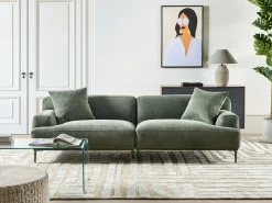 Outlet Sofa dla 3 osób MATILA Zielony Sofy Tapicerowane|Wszystkie Sofy
