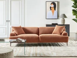 Online Sofa dla 3 osób MATILA Złoty brąz Sofy Tapicerowane|Wszystkie Sofy