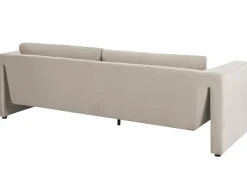 Best Sofa dla 3 osób MAUNU Welur Beżowoszary Sofy Tapicerowane|Wszystkie Sofy