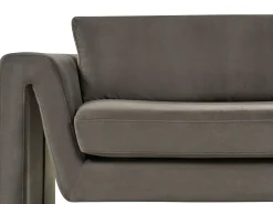 Clearance Sofa dla 3 osób MAUNU Welur Grafitowy Sofy Tapicerowane|Wszystkie Sofy