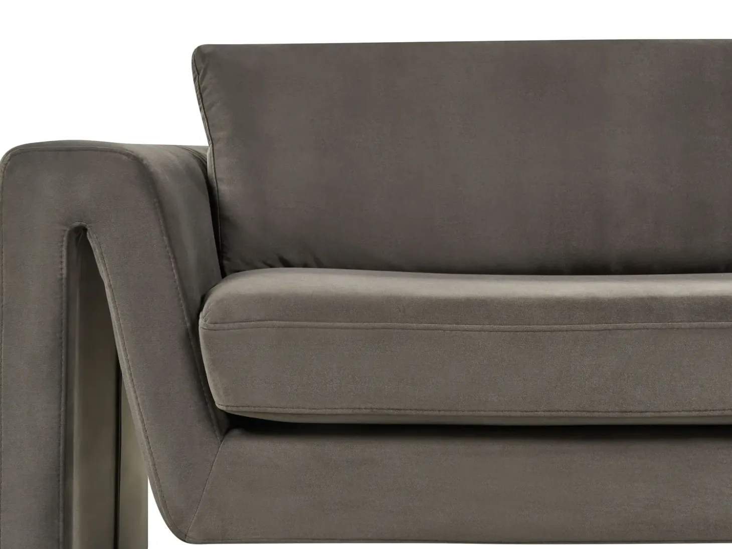 Clearance Sofa dla 3 osób MAUNU Welur Grafitowy Sofy Tapicerowane|Wszystkie Sofy