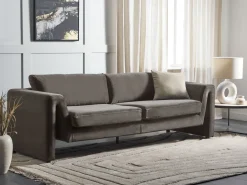 Clearance Sofa dla 3 osób MAUNU Welur Grafitowy Sofy Tapicerowane|Wszystkie Sofy