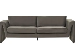 Clearance Sofa dla 3 osób MAUNU Welur Grafitowy Sofy Tapicerowane|Wszystkie Sofy