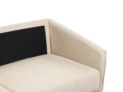 Clearance Sofa dla 2 osób MAURA Welur Beżowy Sofy Tapicerowane|Sofy Dwuosobowe