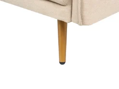 Clearance Sofa dla 2 osób MAURA Welur Beżowy Sofy Tapicerowane|Sofy Dwuosobowe