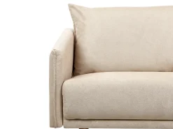 Clearance Sofa dla 2 osób MAURA Welur Beżowy Sofy Tapicerowane|Sofy Dwuosobowe