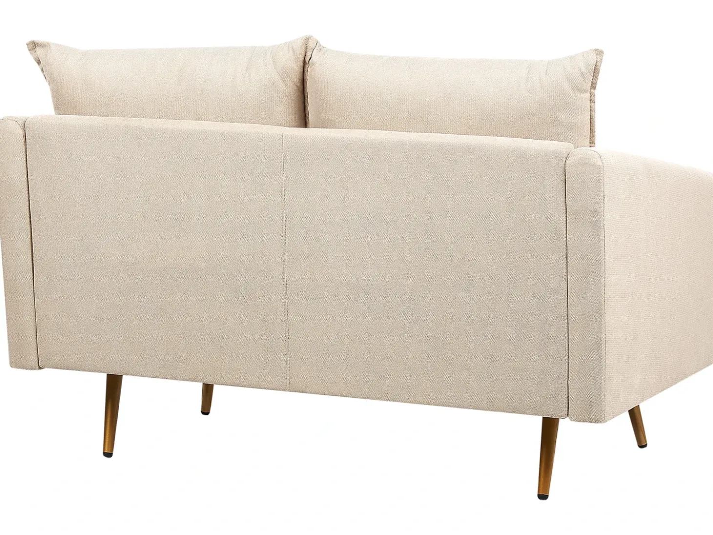 Clearance Sofa dla 2 osób MAURA Welur Beżowy Sofy Tapicerowane|Sofy Dwuosobowe