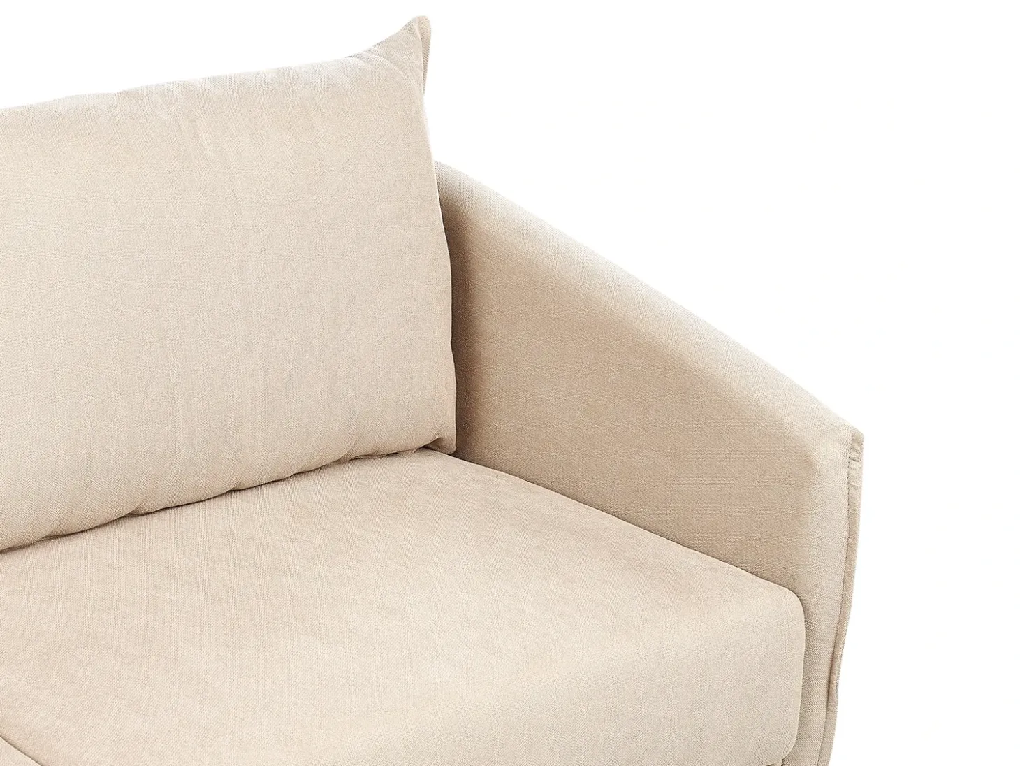 Clearance Sofa dla 2 osób MAURA Welur Beżowy Sofy Tapicerowane|Sofy Dwuosobowe