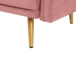 Sale Sofa dla 3 osób MAURA Welur Różowy Sofy Tapicerowane|Kolekcje Sof