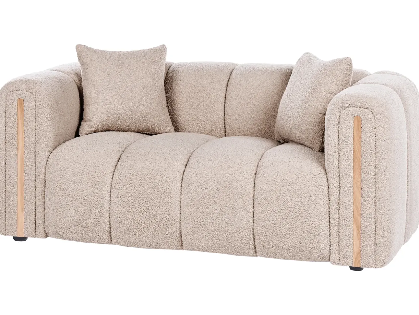 Hot Sofa dla 2 osób MORSIL Boucle Beżowy Sofy Tapicerowane|Sofy Dwuosobowe