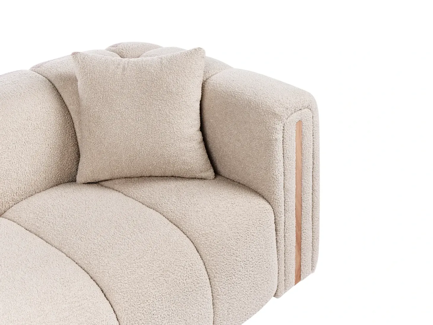 Hot Sofa dla 2 osób MORSIL Boucle Beżowy Sofy Tapicerowane|Sofy Dwuosobowe