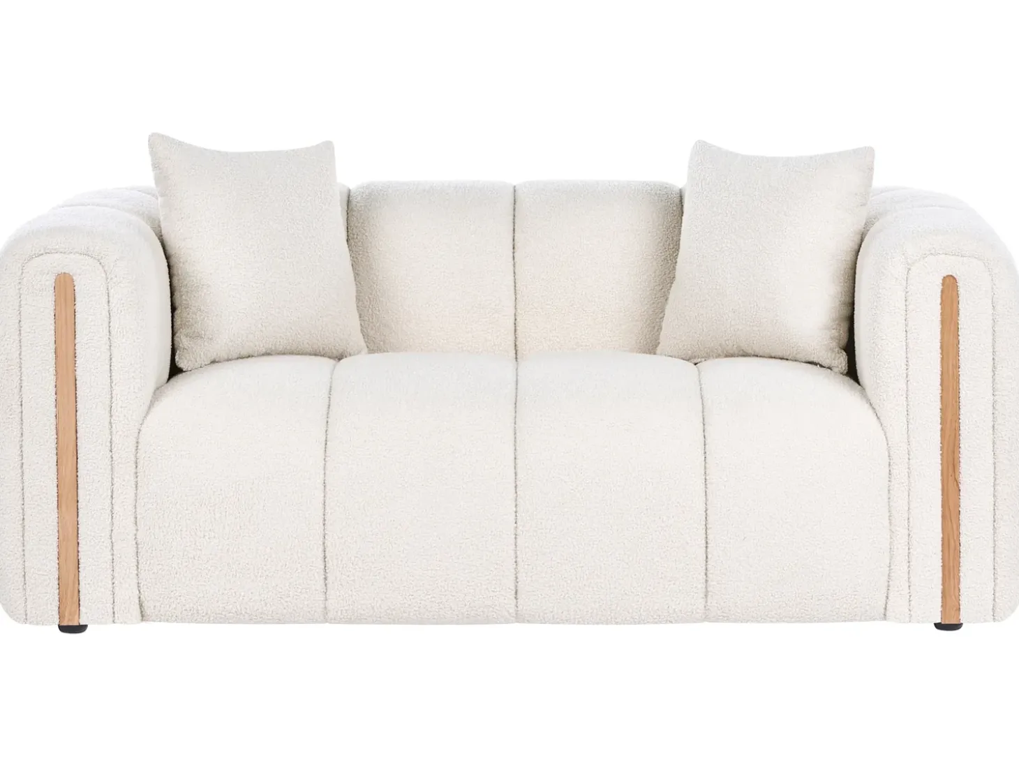 Sofa dla 2 osób MORSIL Boucle Złamana biel Sofy Tapicerowane|Sofy Dwuosobowe