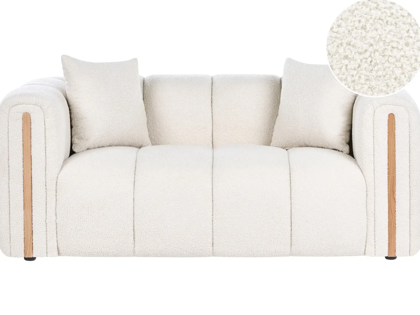 Sofa dla 2 osób MORSIL Boucle Złamana biel Sofy Tapicerowane|Sofy Dwuosobowe
