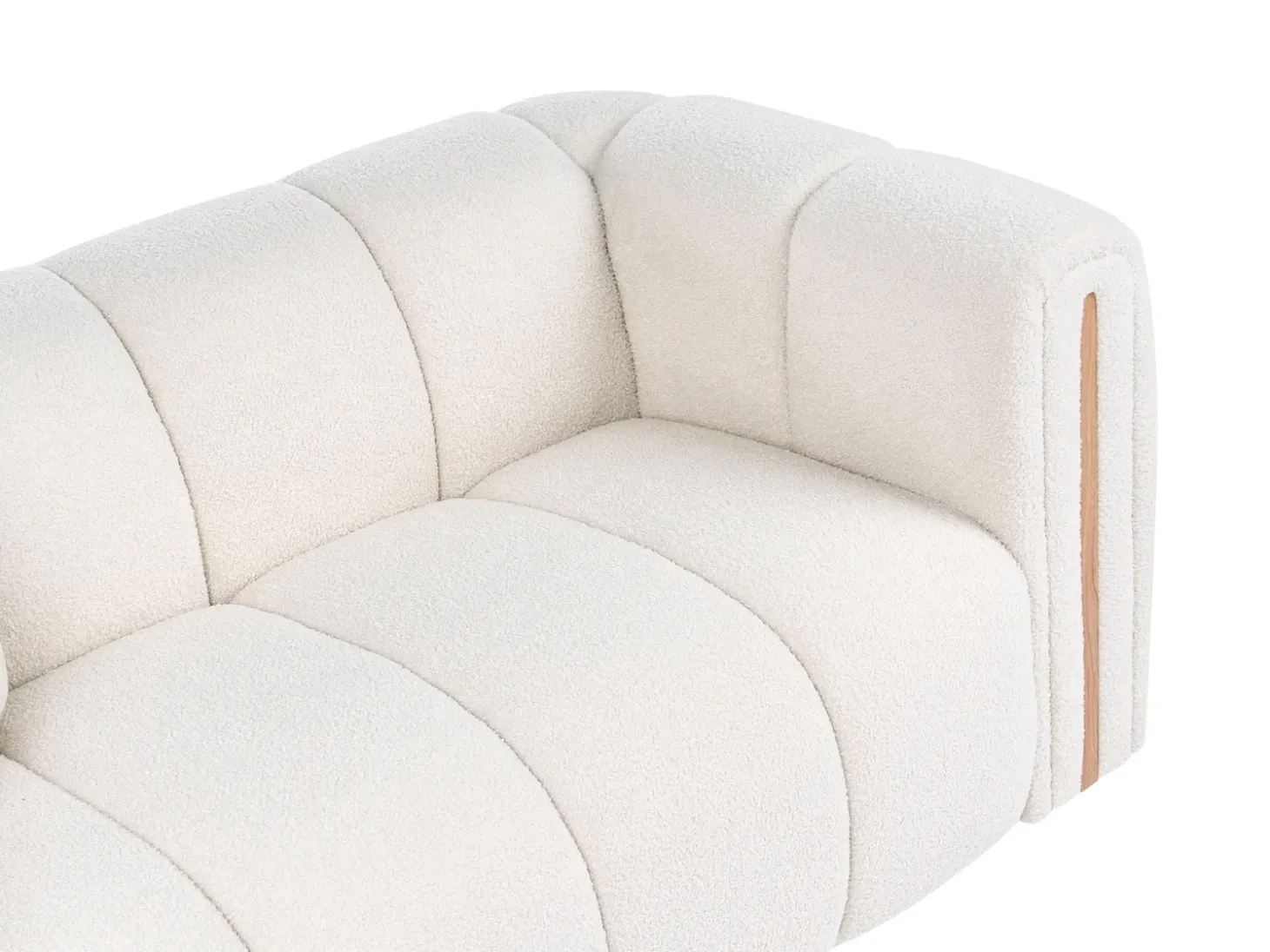 Sofa dla 2 osób MORSIL Boucle Złamana biel Sofy Tapicerowane|Sofy Dwuosobowe