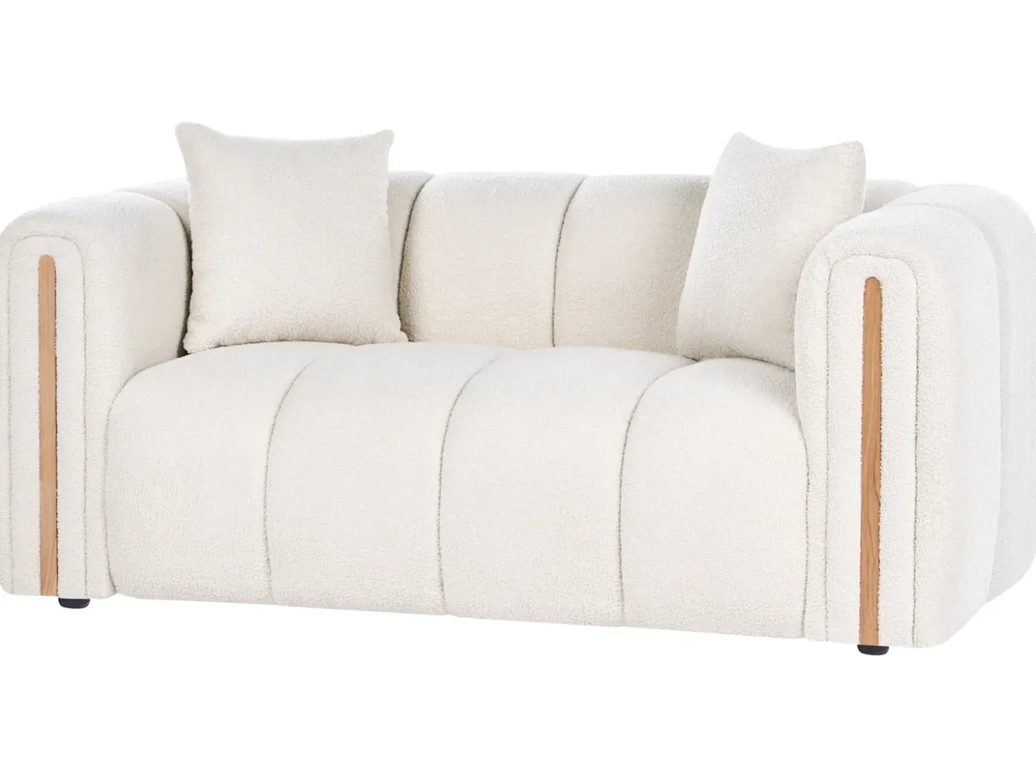 Sofa dla 2 osób MORSIL Boucle Złamana biel Sofy Tapicerowane|Sofy Dwuosobowe