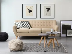 Sale Sofa dla 3 osób MOTALA Beżowy Sofy Tapicerowane|Kolekcje Sof