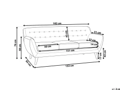 Outlet Sofa dla 3 osób MOTALA Jasnobeżowy Sofy Tapicerowane|Kolekcje Sof