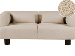 Clearance Sofa dla 2 osób MOVIK Boucle Beżowy Sofy Tapicerowane|Sofy Dwuosobowe