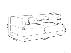 Clearance Sofa dla 2 osób MOVIK Boucle Beżowy Sofy Tapicerowane|Sofy Dwuosobowe