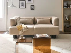 Clearance Sofa dla 2 osób MOVIK Boucle Beżowy Sofy Tapicerowane|Sofy Dwuosobowe