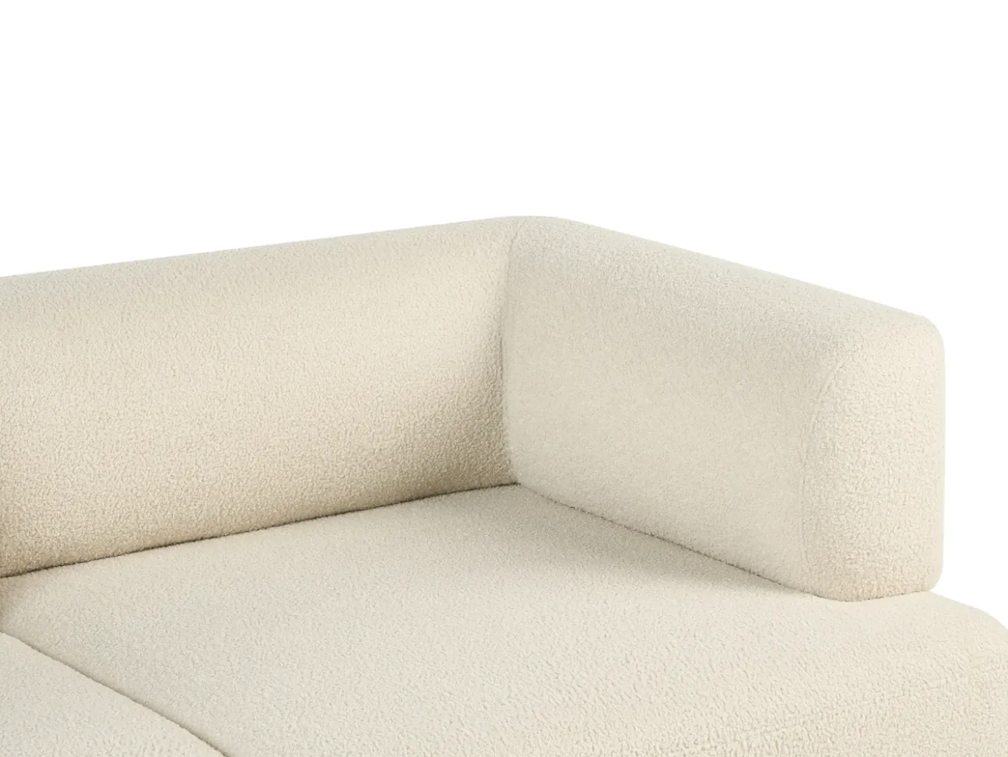 Hot Sofa dla 2 osób MOVIK Boucle Złamana biel Sofy Tapicerowane|Sofy Dwuosobowe