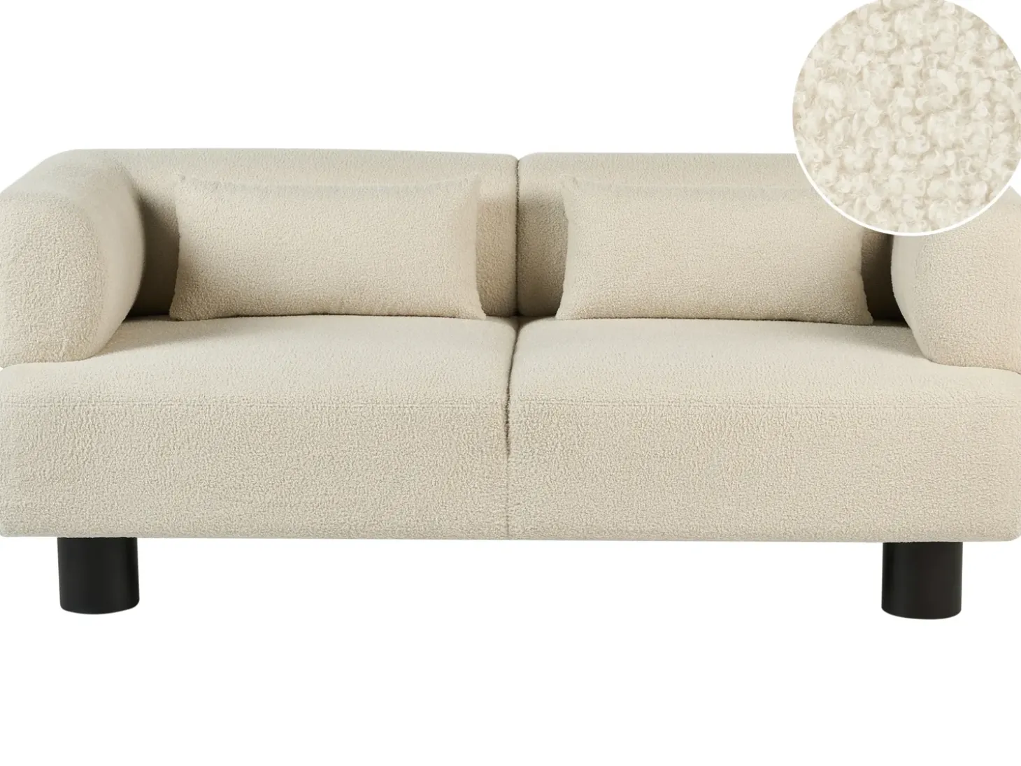 Hot Sofa dla 2 osób MOVIK Boucle Złamana biel Sofy Tapicerowane|Sofy Dwuosobowe