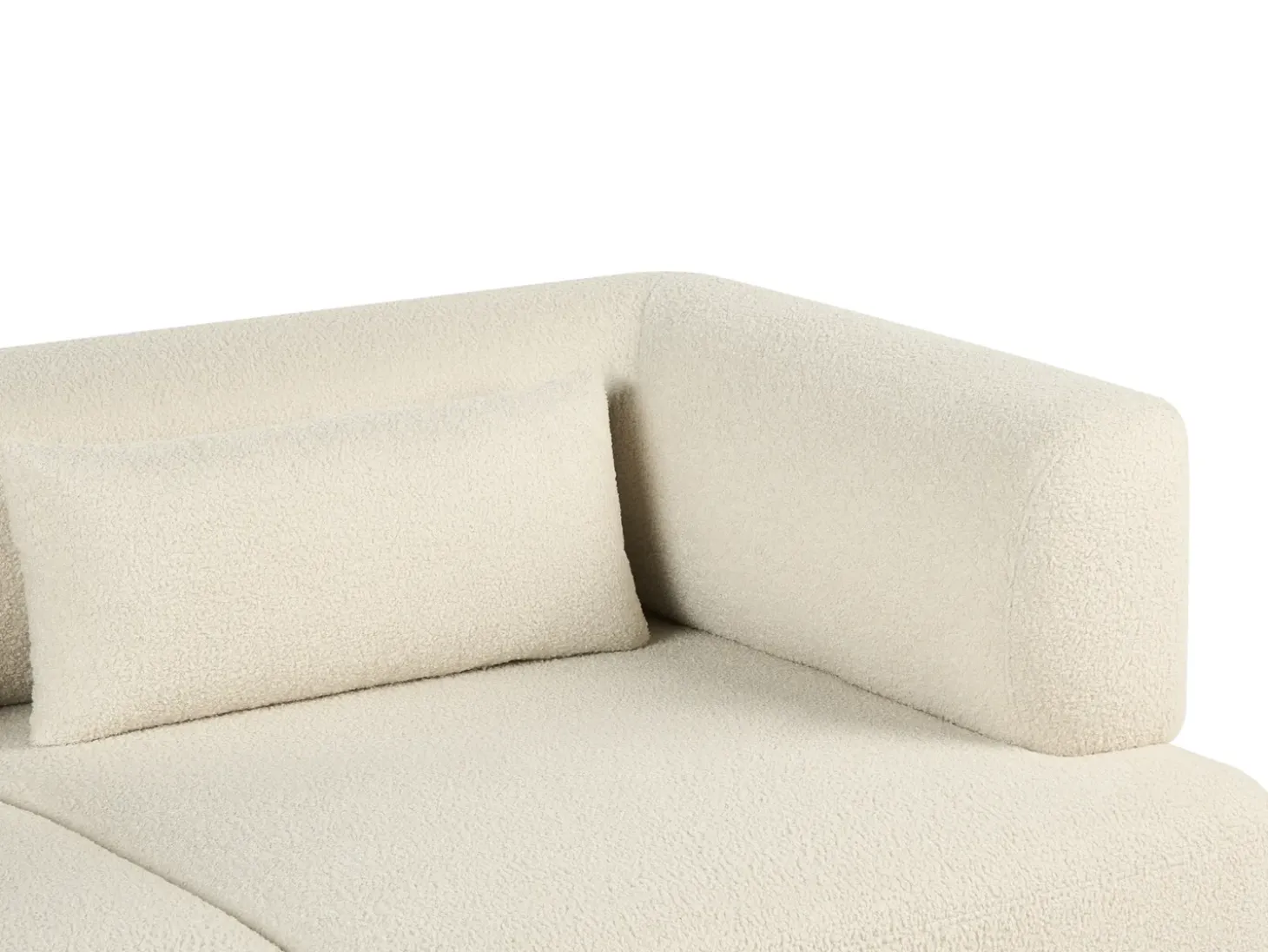 Hot Sofa dla 2 osób MOVIK Boucle Złamana biel Sofy Tapicerowane|Sofy Dwuosobowe