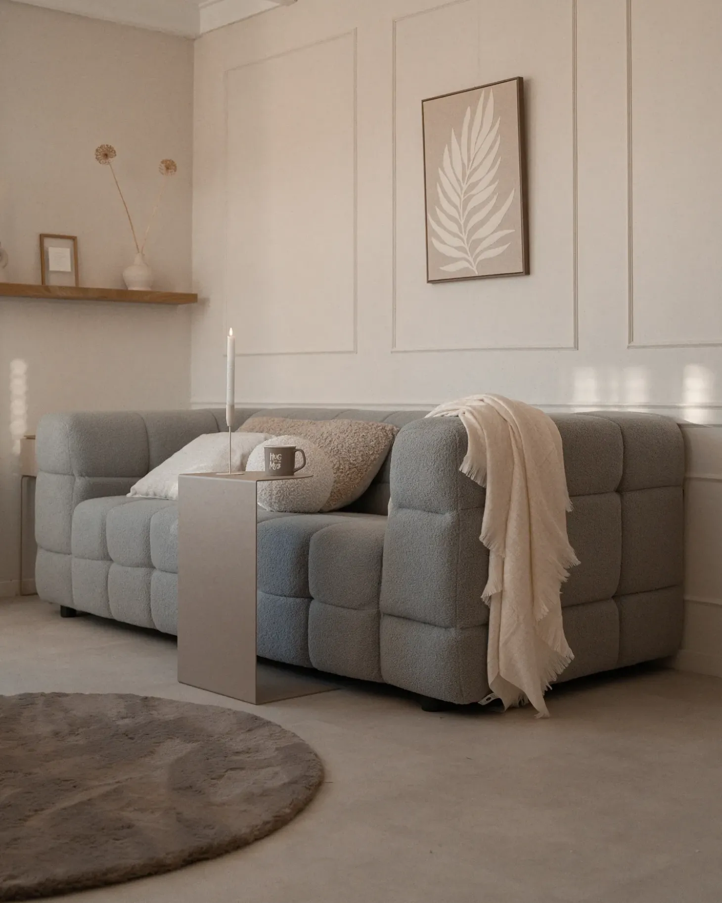 Sofa dla 3 osób MULLOLA Boucle Sofy Tapicerowane|Wszystkie Sofy
