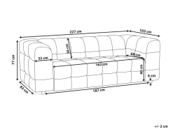 Clearance Sofa dla 3 osób MULLOLA Jasno Sofy Tapicerowane|Wszystkie Sofy