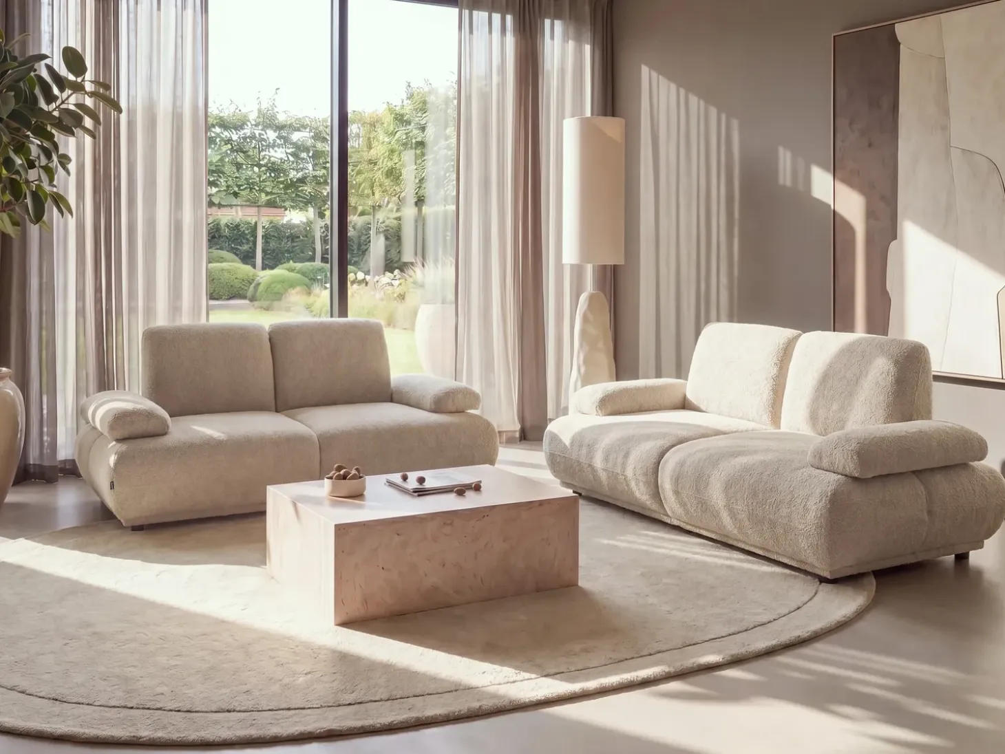 Hot Sofa dla 3 osób NACKA Boucle Beżowy Sofy Tapicerowane|Kolekcje Sof