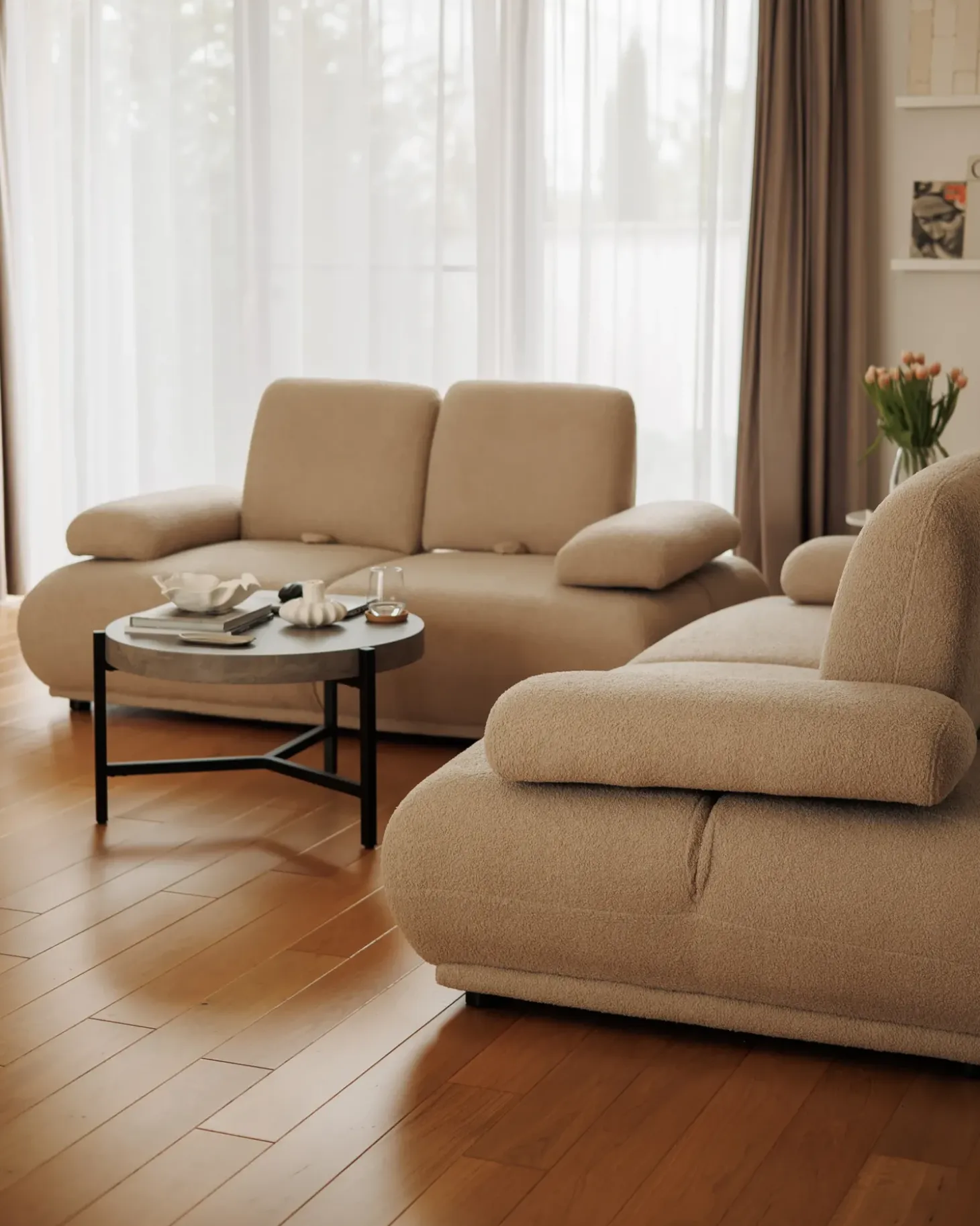 Discount Sofa dla 2 osób NACKA Boucle Beżowy Sofy Tapicerowane|Kolekcje Sof