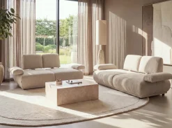 Discount Sofa dla 2 osób NACKA Boucle Beżowy Sofy Tapicerowane|Kolekcje Sof
