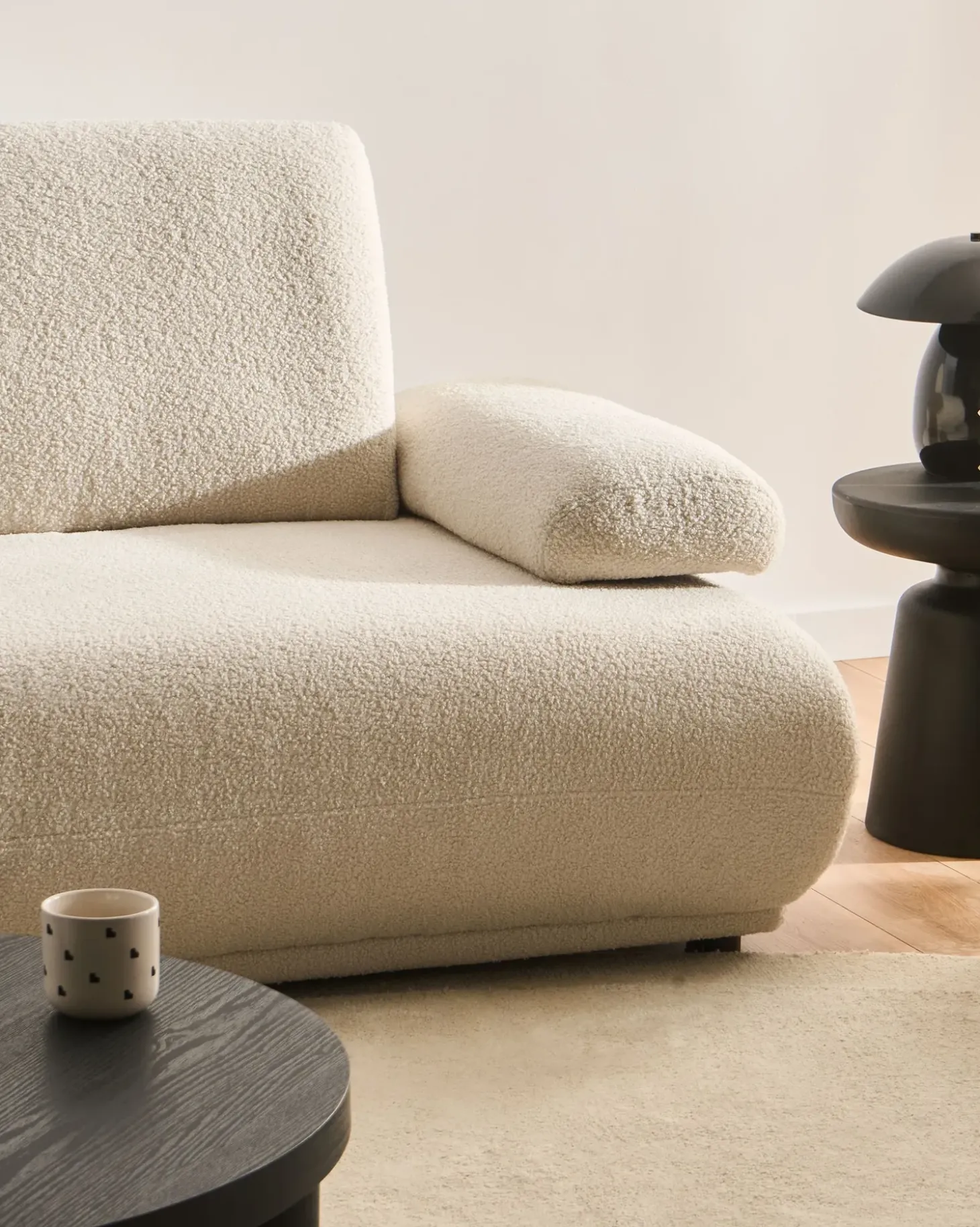 Best Sofa dla 3 osób NACKA Boucle Złamana biel Sofy Tapicerowane|Kolekcje Sof