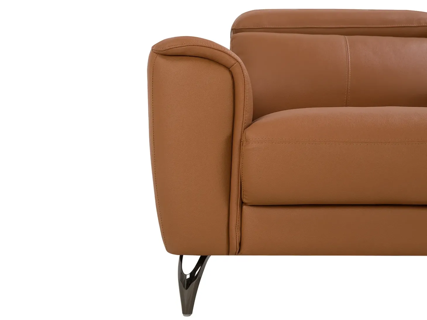 Best Sofa dla 3 osób NARWIK Skóra naturalna Złoty brąz Kolekcje Sof|Sofy Skórzane